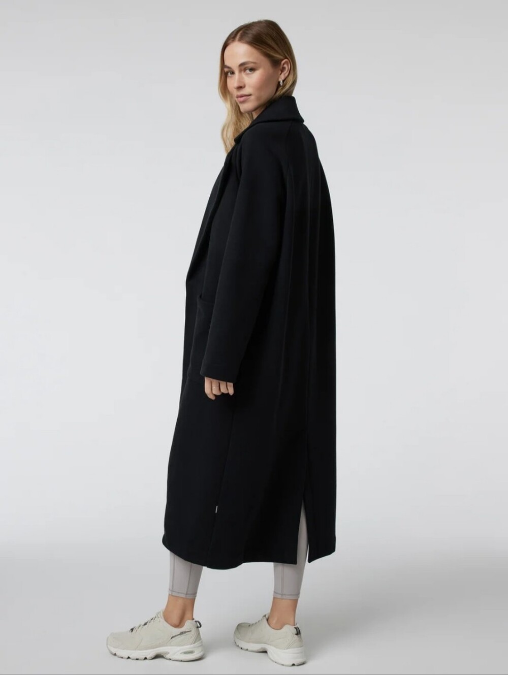 Nwt Vuori Restore Trench Coat Sz XS Black (#27) - Picture 3 of 6